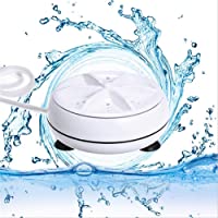 Los mejores  - ISAKEN Lavadora de Turbina Ultrasónica Giratoria Personal Portátil 3 en 1- Lavadora Mini de viaje con alimentación por…